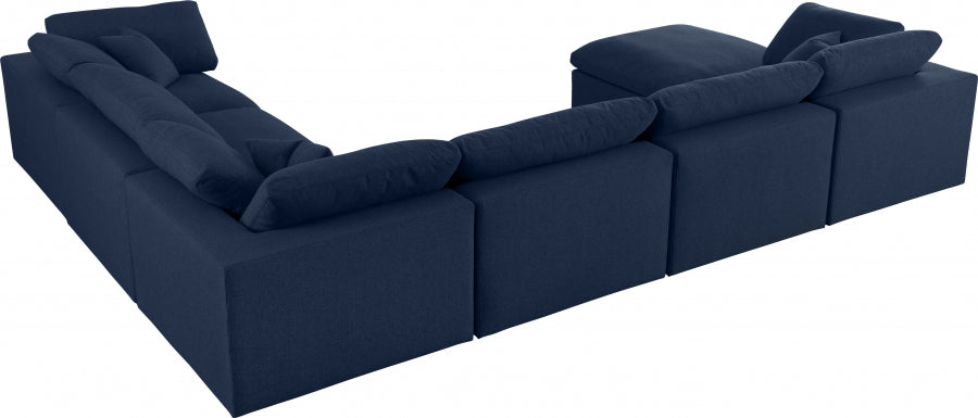 Sectionnel réversible rembourré en duvet Serene Linen Deluxe, confortable comme un nuage