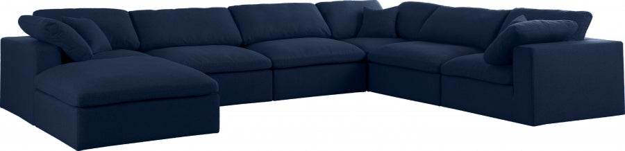 Sectionnel réversible rembourré en duvet Serene Linen Deluxe, confortable comme un nuage