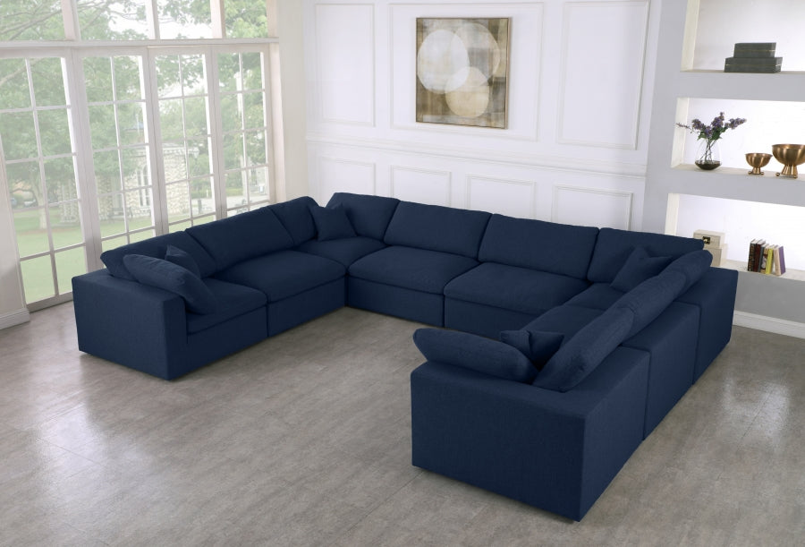 Sectionnel rembourré en duvet Serene Linen Deluxe, confortable comme un nuage