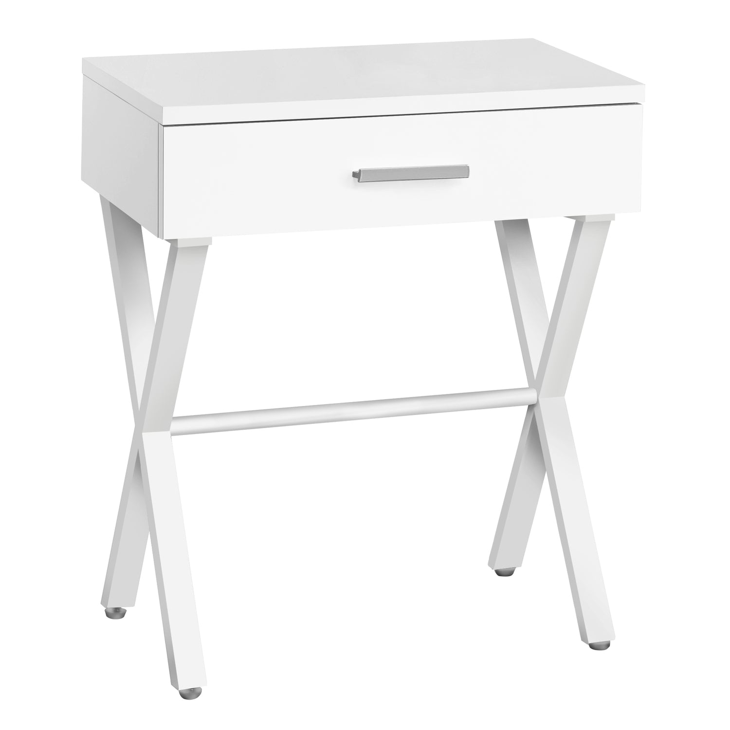 TABLE D'APPOINT - 24"H / BLANC / METAL BLANC 