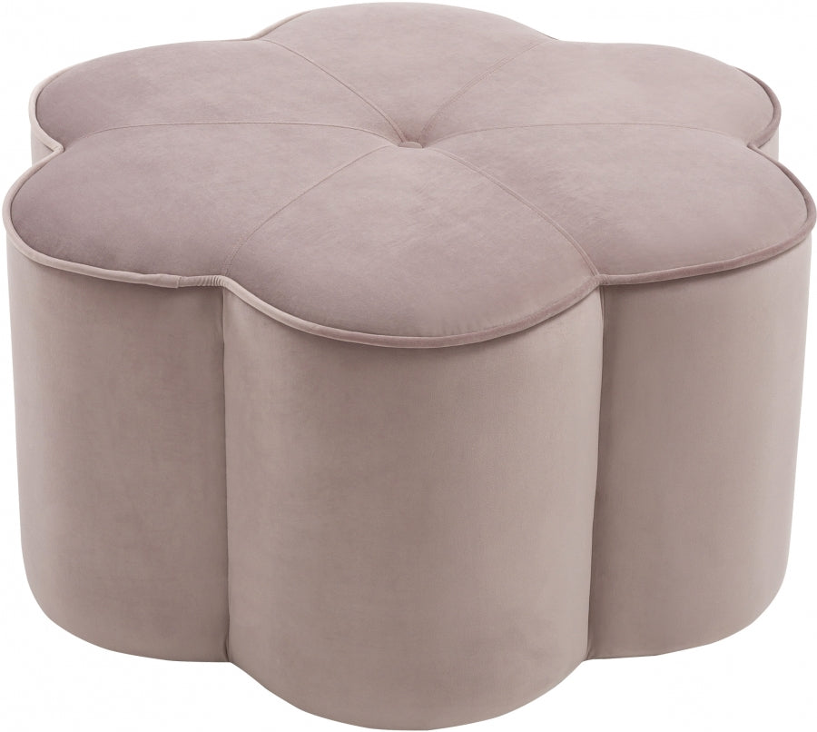 Pouf en velours marguerite 