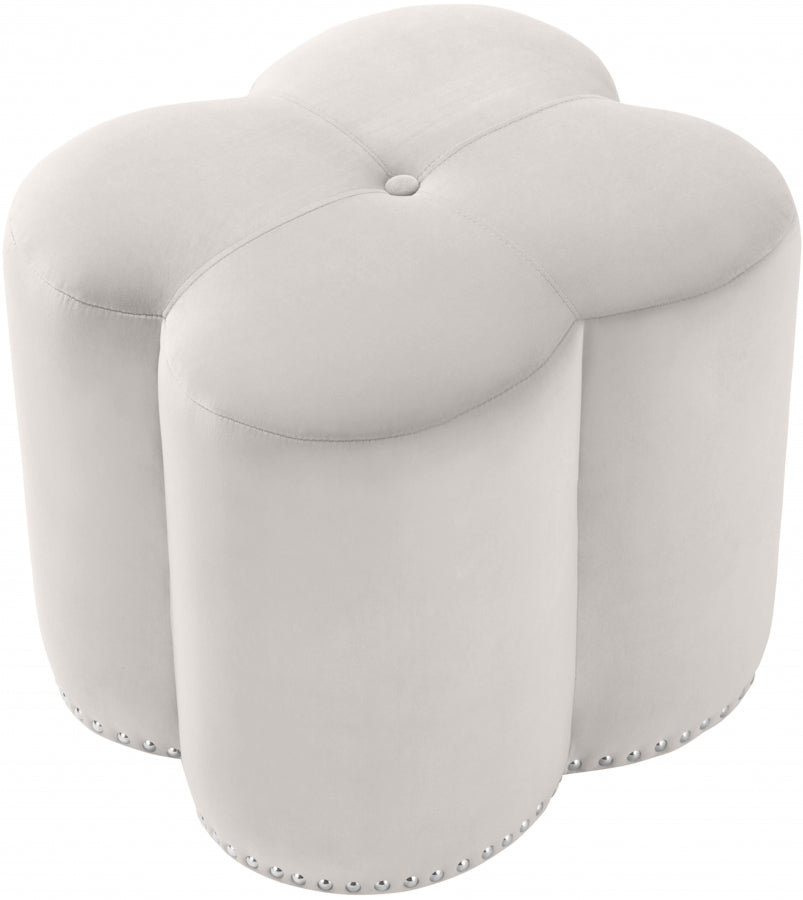 Pouf en velours Clover