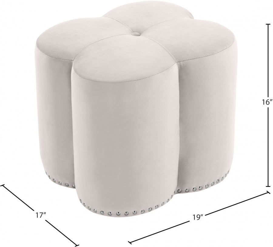 Pouf en velours Clover