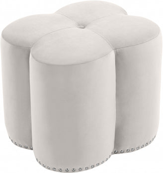 Pouf en velours Clover