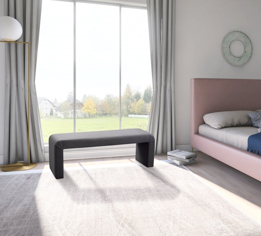 Banc minimaliste en velours