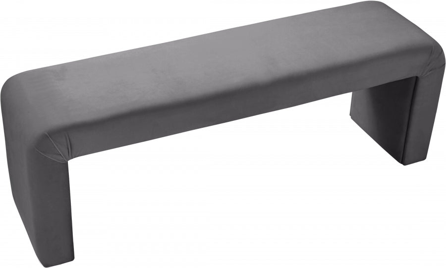 Banc minimaliste en velours