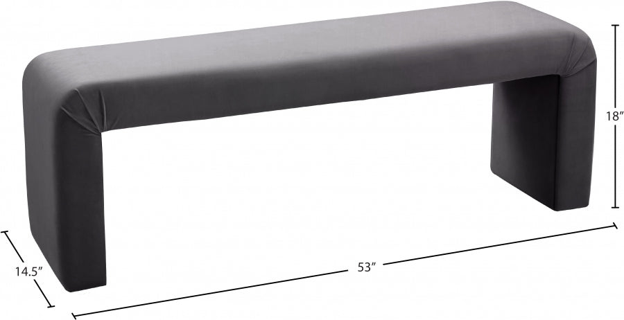 Banc minimaliste en velours