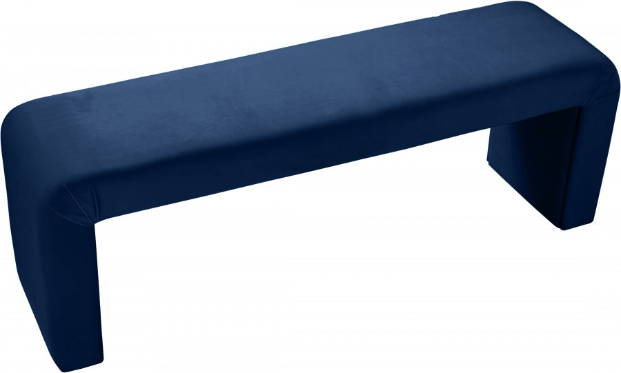 Banc minimaliste en velours