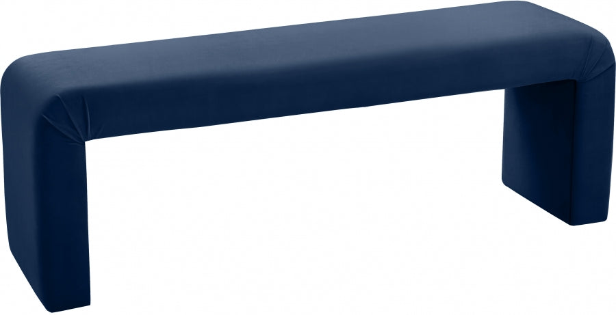Banc minimaliste en velours