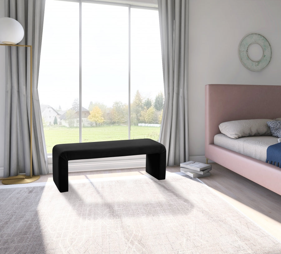 Banc minimaliste en velours