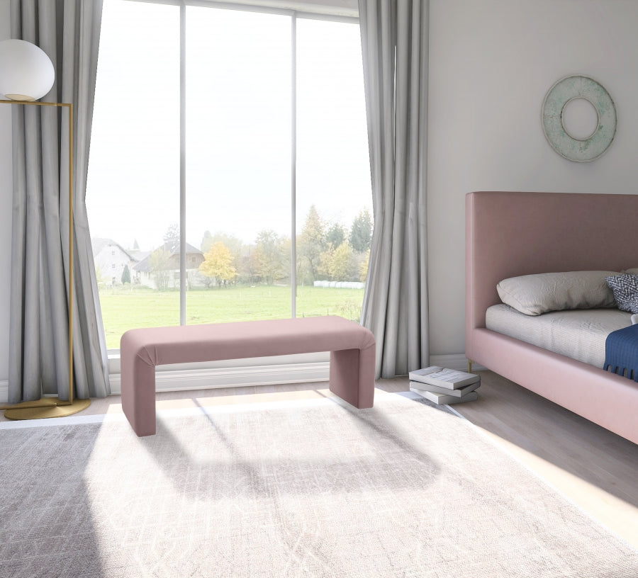 Banc minimaliste en velours
