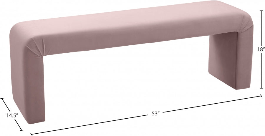 Banc minimaliste en velours