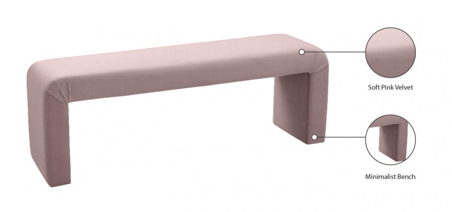 Banc minimaliste en velours