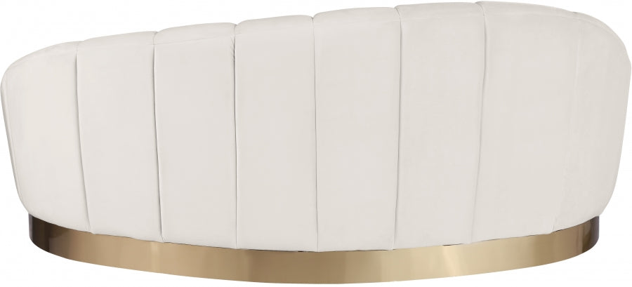 Chaise longue en velours Shelly