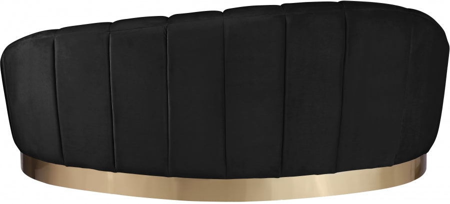Chaise longue en velours Shelly