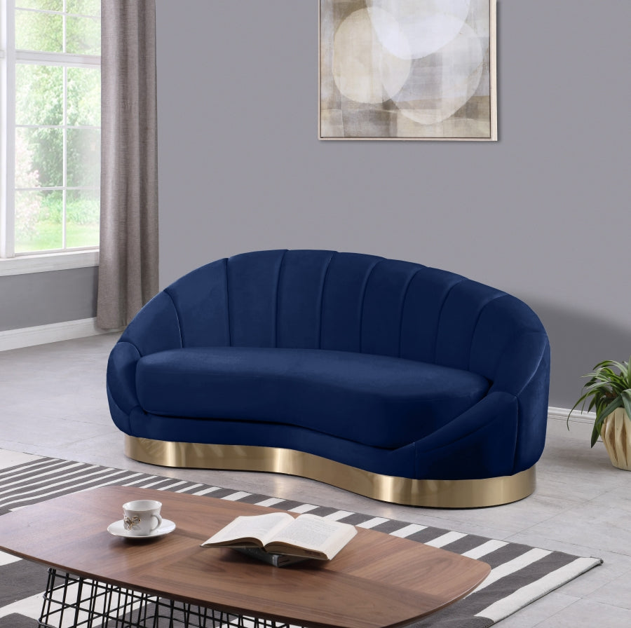 Chaise longue en velours Shelly