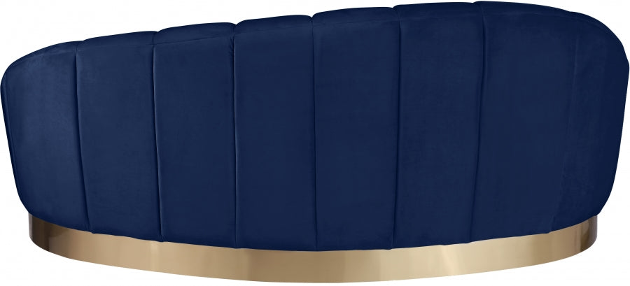 Chaise longue en velours Shelly
