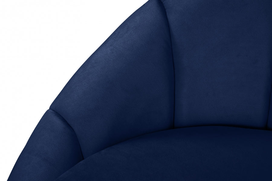 Chaise longue en velours Shelly