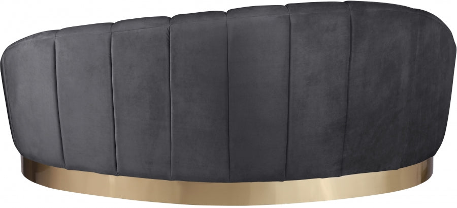 Chaise longue en velours Shelly
