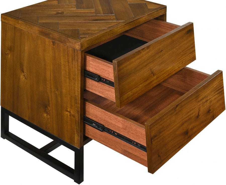 Table de chevet en bois de roseau