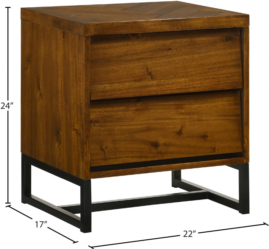 Table de chevet en bois de roseau