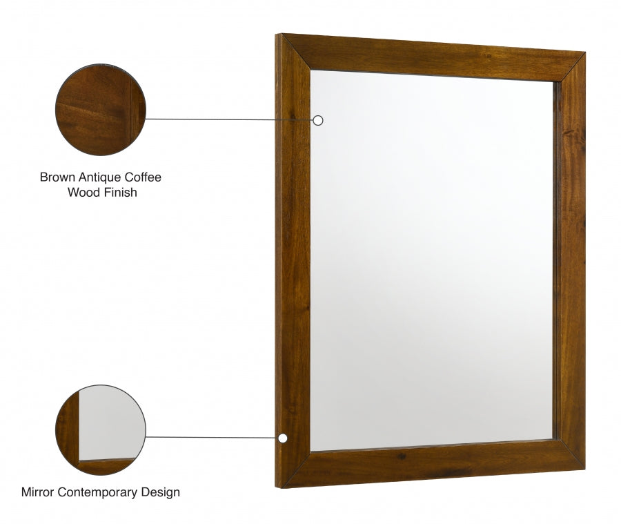 Miroir en bois de roseau