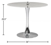 Table de salle à manger tulipe 36"