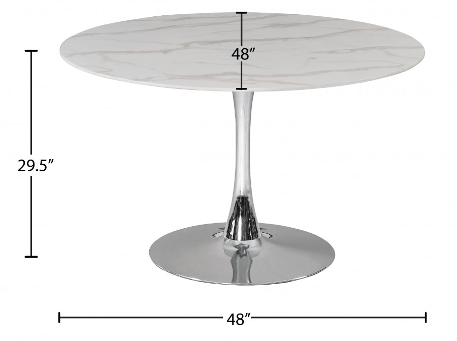 Table de salle à manger tulipe 48"