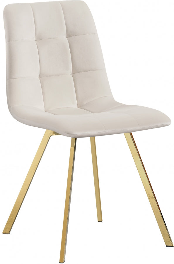 Chaise de salle à manger en velours Annie