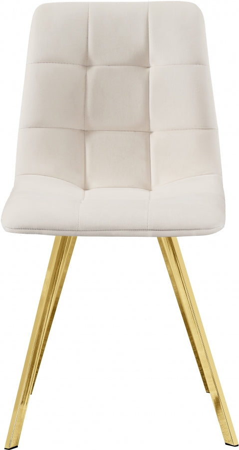 Chaise de salle à manger en velours Annie