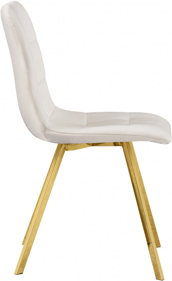 Chaise de salle à manger en velours Annie