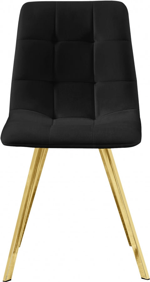 Chaise de salle à manger en velours Annie