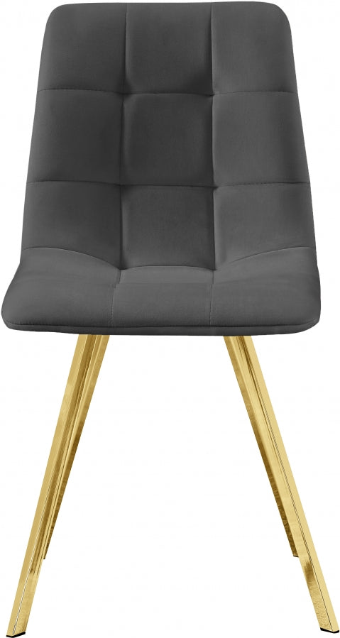 Chaise de salle à manger en velours Annie