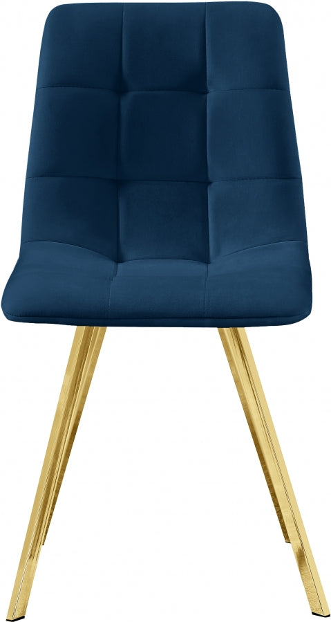 Chaise de salle à manger en velours Annie