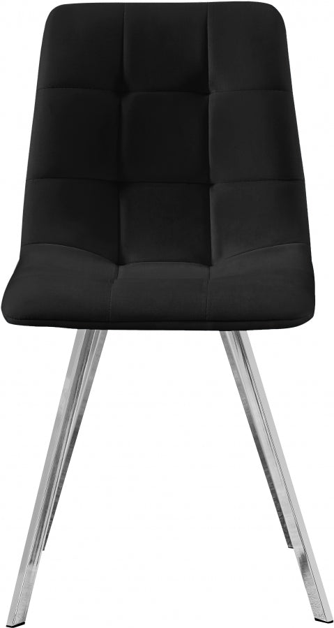 Chaise de salle à manger en velours Annie