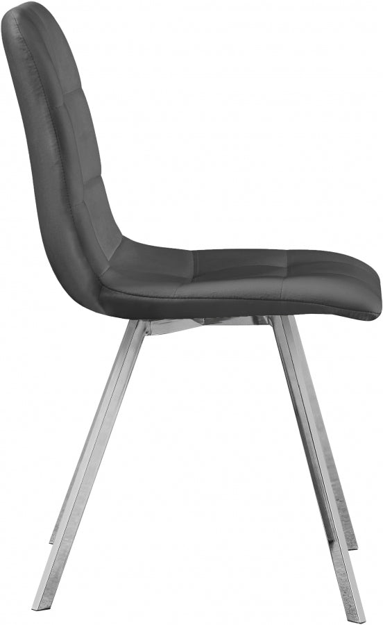 Chaise de salle à manger en velours Annie