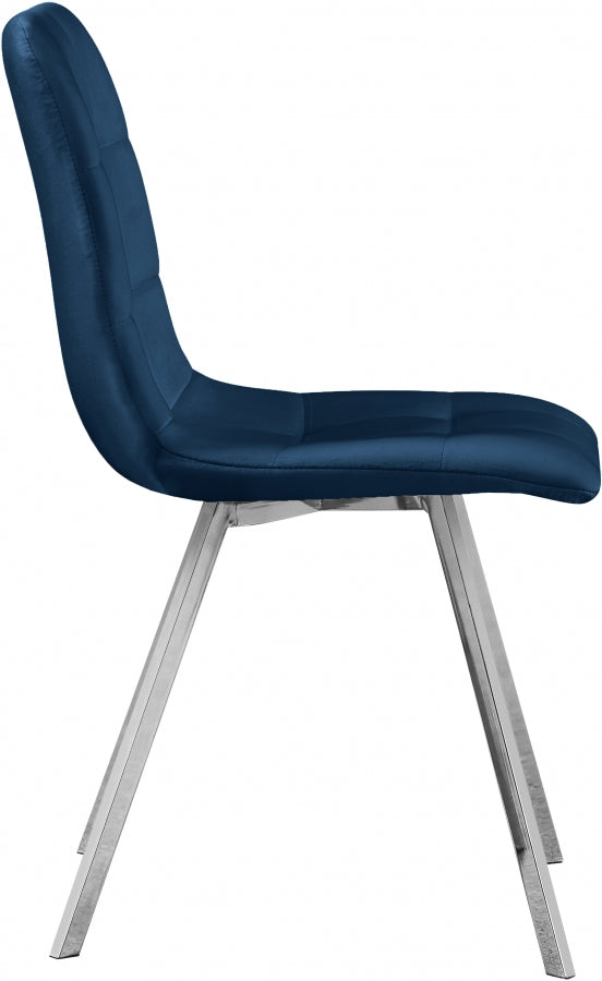 Chaise de salle à manger en velours Annie