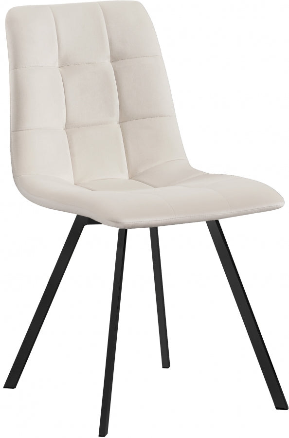 Chaise de salle à manger en velours Annie