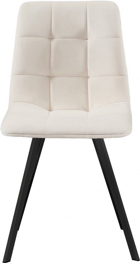 Chaise de salle à manger en velours Annie