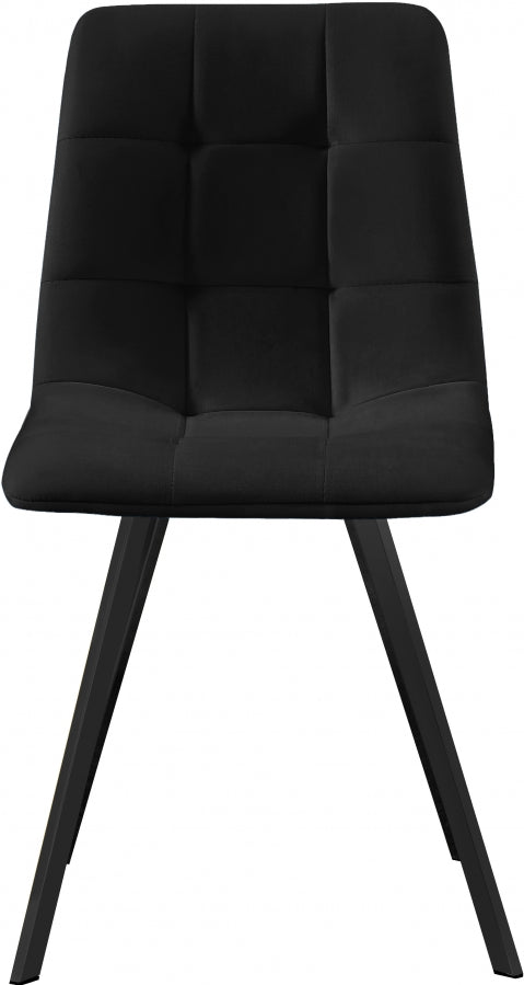 Chaise de salle à manger en velours Annie