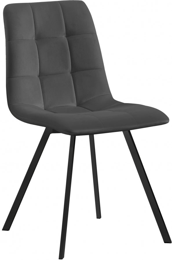 Chaise de salle à manger en velours Annie
