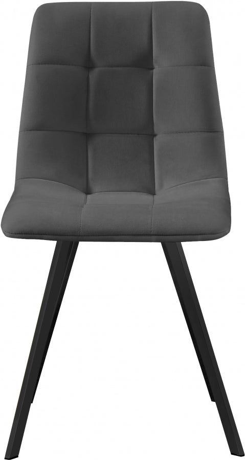 Chaise de salle à manger en velours Annie