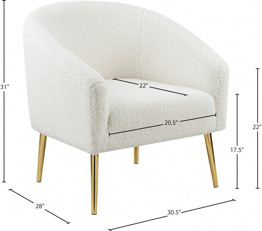 Chaise en fausse fourrure Barlow