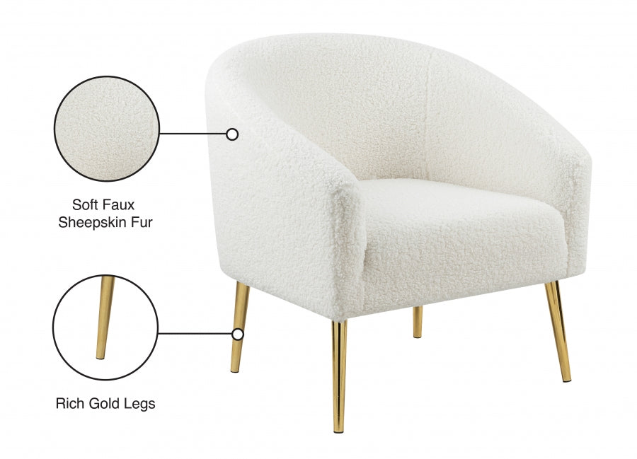 Chaise en fausse fourrure Barlow