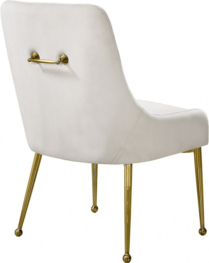 Chaise de salle à manger en velours Owen