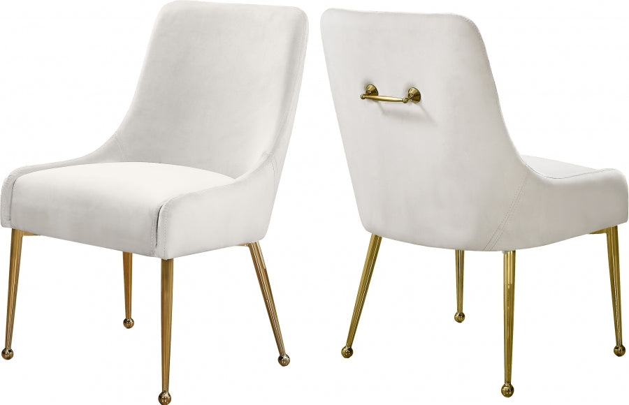 Chaise de salle à manger en velours Owen