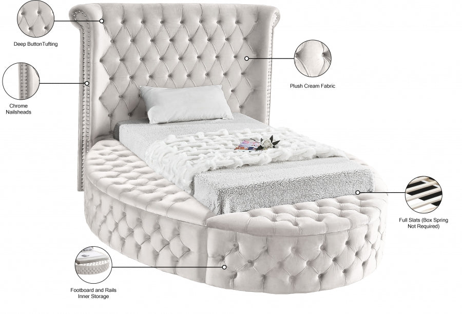 Lit en velours Luxus