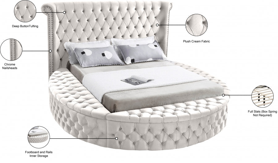 Lit en velours Luxus