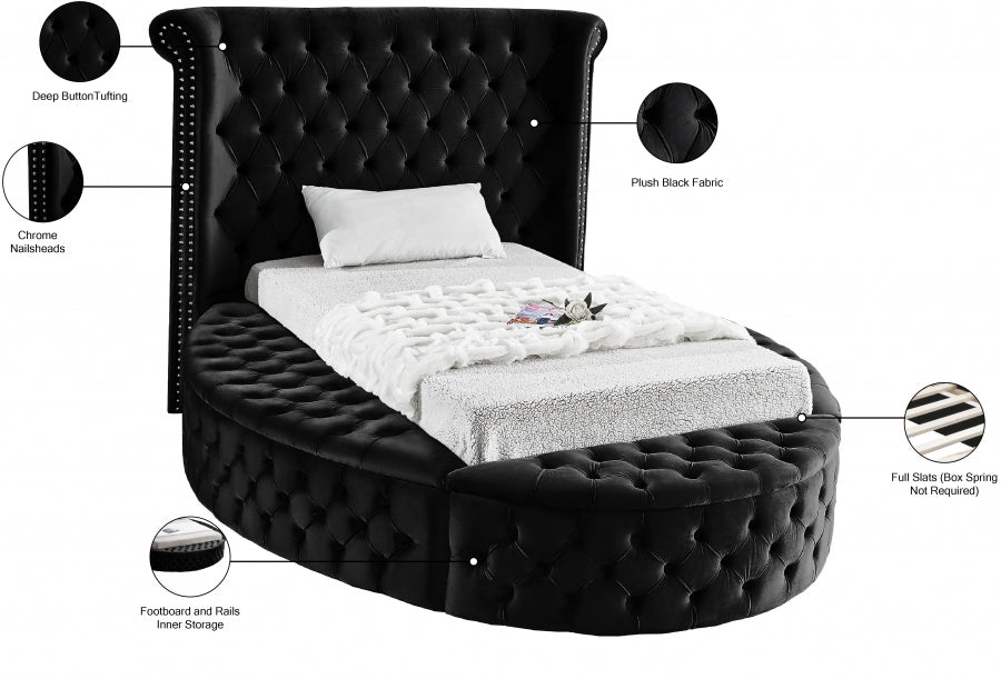Lit en velours Luxus