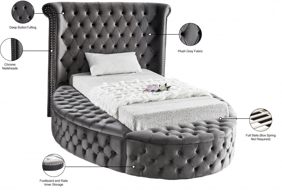 Lit en velours Luxus